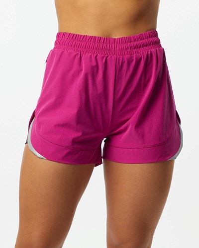 Arcade Pink Alphalete Lined Woven 4-Way Stretch Short | PLQKXH874