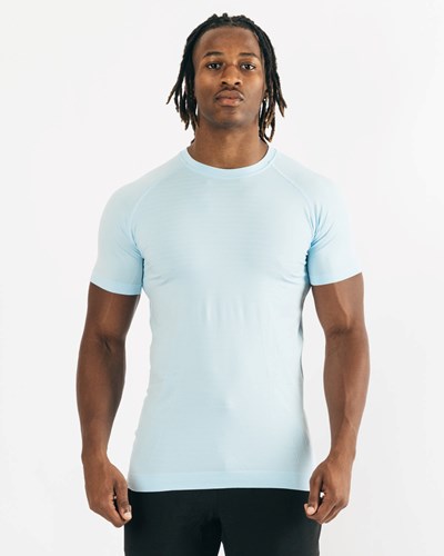 Arctic Blue Alphalete High Performance Seamless Short Sleeve Tee | BGRYKE805