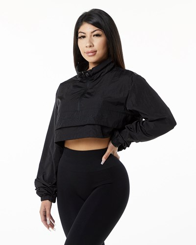 Black Alphalete All-Purpose Crop Jacket | GSZBLD905