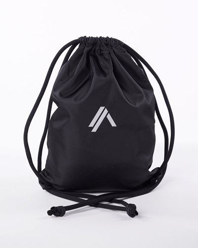 Black Alphalete Drawstring Bag | BUGQIR231