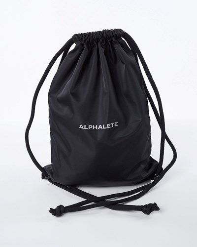 Black Alphalete Drawstring Bag | UJGMFB281