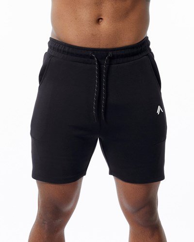 Black Alphalete Interlock Knit 6" Short | PDLCJE961