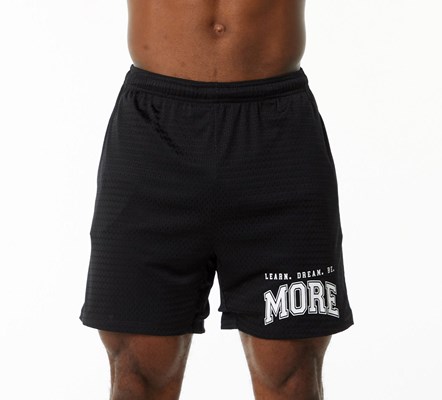 Black Alphalete Luxury Lined 4-Way Stretch Mesh Short | GLSCND689