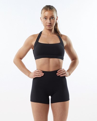 Blackout Alphalete Medium-Support Racer Back Sports Bra | UKHNZE235