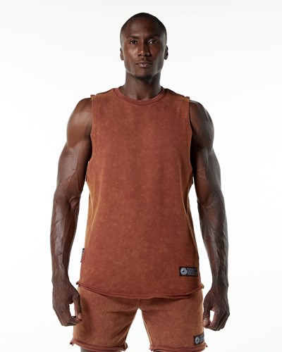 Bloodstone Alphalete Mid-Weight Washed Terry Cutoff | LDWFRV674