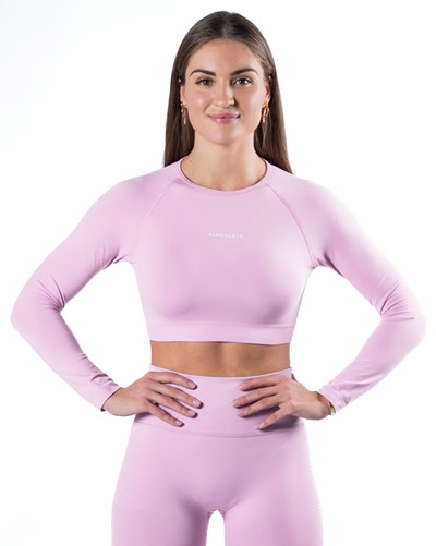 Bloom Alphalete Cropped Seamless Long Sleeve | TXSPOD673