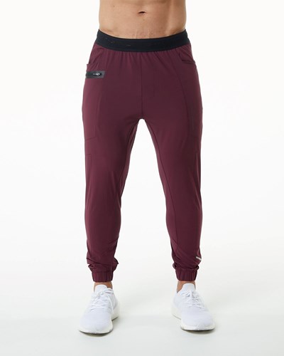 Burgundy Alphalete Woven 4-Way Stretch 29" Pant | QFMAYG691