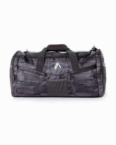 Burgundy Canvas Camo Alphalete Duffel Bag | ZVRXNC603