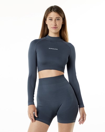 Carbon Alphalete High Performance Seamless Long Sleeve Tee | FDEYZT416