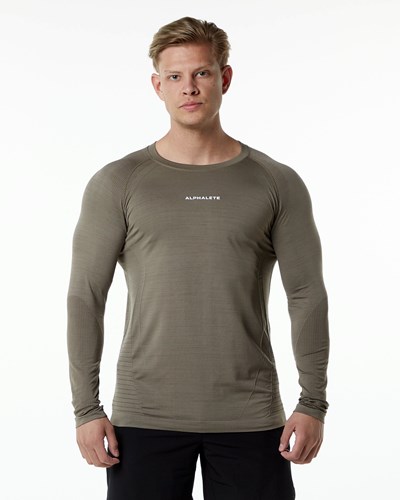 Cedar Alphalete High Performance Seamless Long Sleeve Tee | AJYZEI872