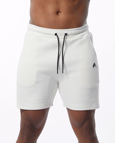 Cream Alphalete Interlock Knit 6" Short | FQLUPN072