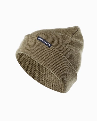 Dark Tan Alphalete Cotton Knit Beanie | YMOAPQ950