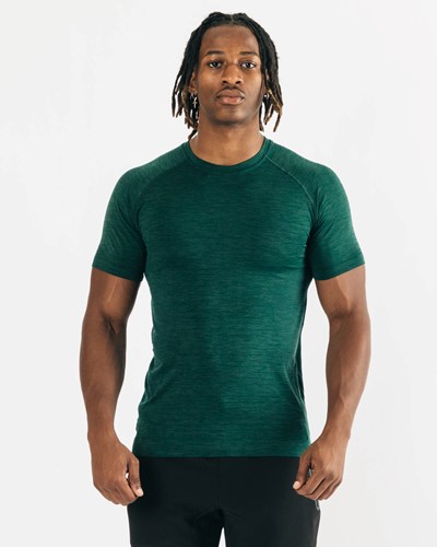 Darkest Pine Alphalete High Performance Seamless Short Sleeve Tee | ICLVXG289