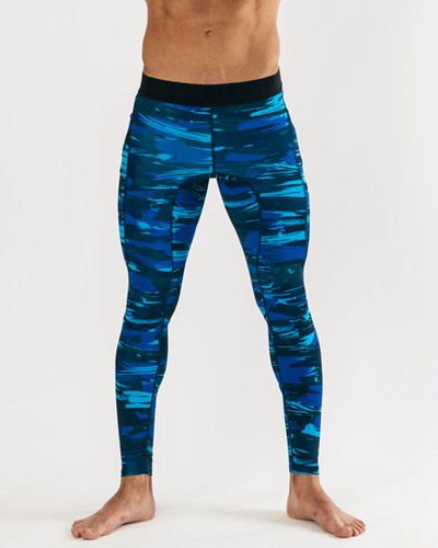 Electric Blue Camo Alphalete Performance High-Compression Training Tight | LVDSTO849