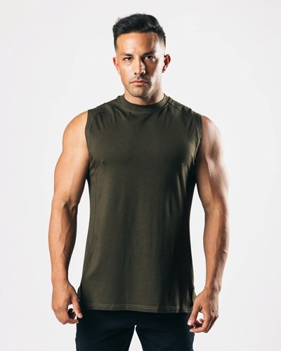 Espresso Alphalete High-Neck Premium Cutoff | YVOUCM019