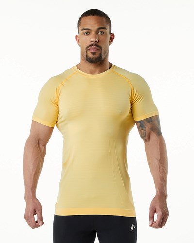 Faded Honey Alphalete High Performance Seamless Short Sleeve Tee | LCAWDO752