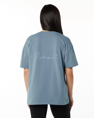 Fog Blue Alphalete Performance Short Sleeve | ETADKS164