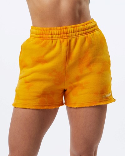 Golden Sun Alphalete Washed 3.5" Fleece Short | SFEHWD378