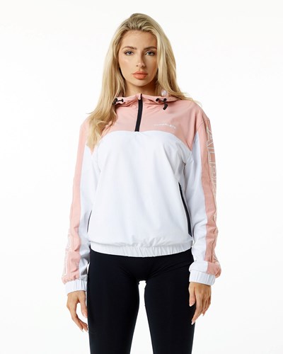 Himalayan Pink Alphalete Woven Performance Jacket | SJNCKZ541