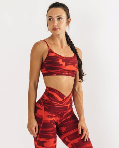 Infrared Canvas Camo Alphalete Medium Impact Bra | UJQFSE071