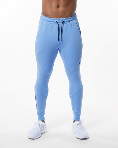 Light Blue Alphalete Interlock Knit Cuffed Jogger | NMFYVS167