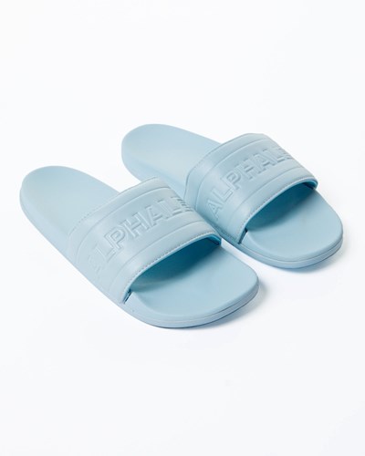 Light Blue Alphalete Slides | BTOPYJ387