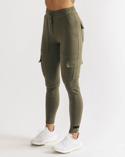 Light Olive Alphalete Fitted Single-Brushed 29" Cargo Pant | LRBOGU493