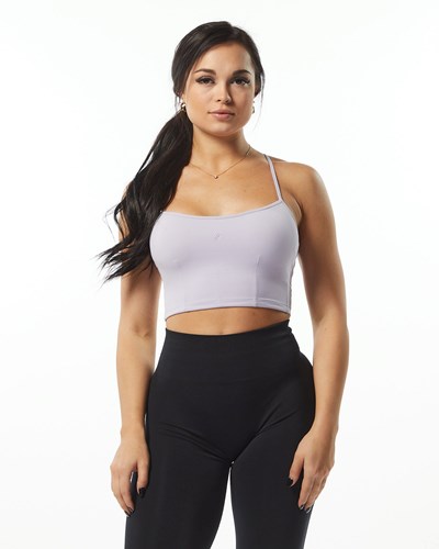 Lilac Alphalete Camisole Y-Back Crop Tank | XKJUNB437