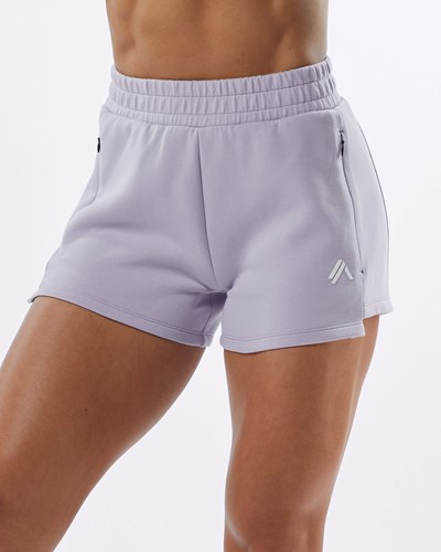 Lilac Alphalete Interlock Knit 3.5" Short | WXYGEI810