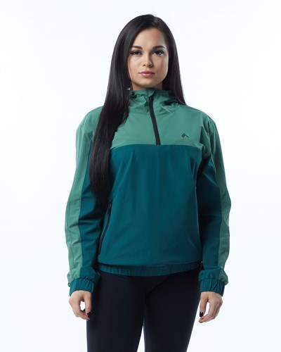 Luxury Green Alphalete Woven Performance Jacket | RKIPMO072