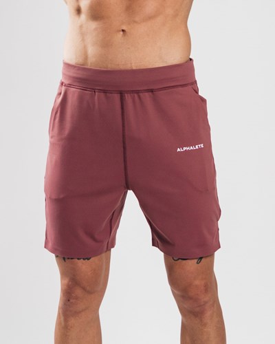 Mauve Alphalete 4-Way Stretch 8" Short | SVEFTN682