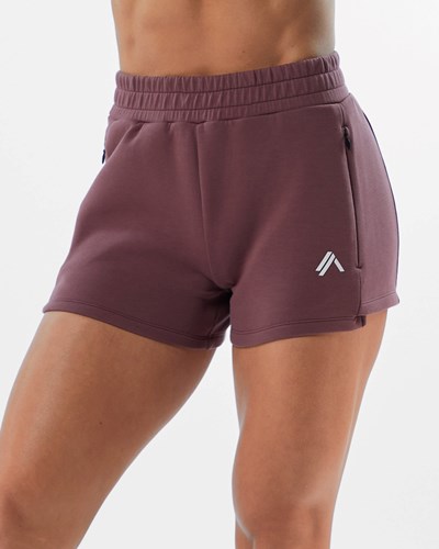 Mauve Alphalete Interlock Knit 3.5" Short | ARUQYK018