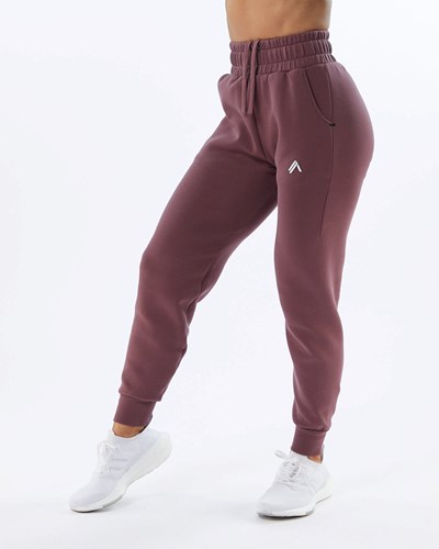 Mauve Alphalete Interlock Knit Cuffed Jogger | IOAGQB105