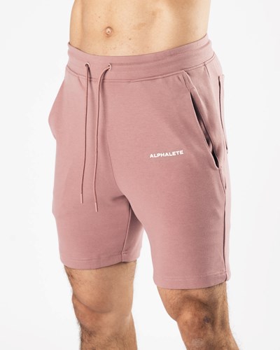 Mauve Alphalete Relaxed All-Purpose 8" Cotton Short | ZDAUKC876