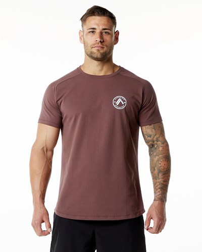 Merlot Alphalete Fitted Performance Short Sleeve | TIVXWJ408