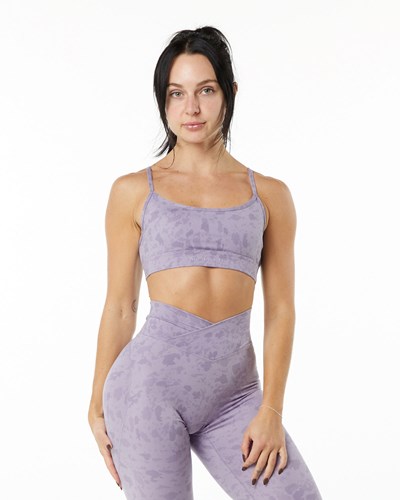 Pebble Print Misty Lilac Alphalete Single Brushed Bra | WRDOZY482