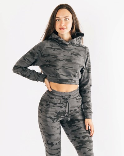 Phantom Camo Alphalete Relaxed Single-Brushed Pullover Hoodie | QWERYD253