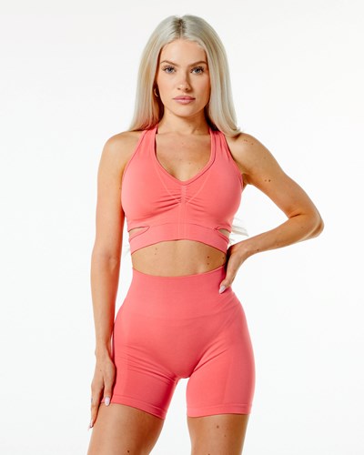 Pixel Pink Alphalete High-Impact Seamless Sports Bra | XQAVPU425