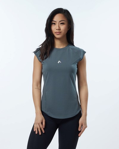 Porcelain Grey Alphalete High Performance Short Sleeve Tee | EKPXUA673