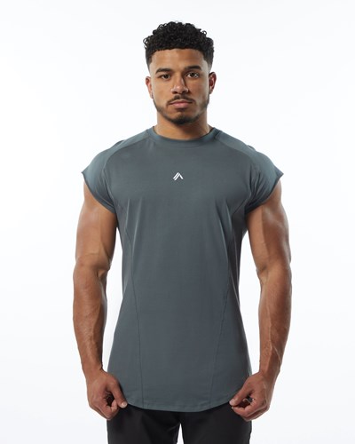 Porcelain Grey Alphalete High Performance Sleeveless Tee | OIBQHY813