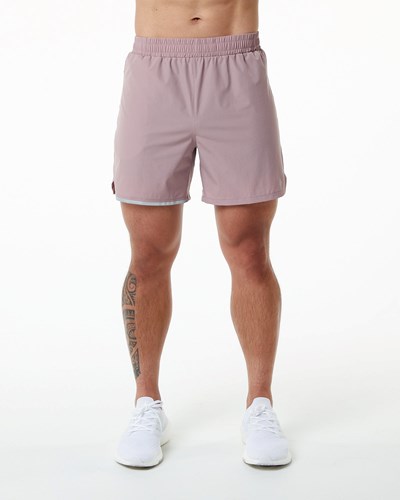 Rose Alphalete Woven 4-Way Stretch 5" Short | SJEVIY486