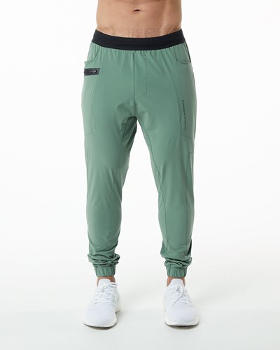 Sage Green Alphalete Woven 4-Way Stretch 29" Pant | PRNCWT426