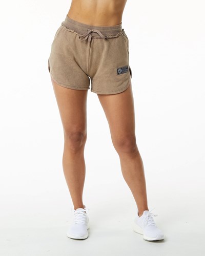 Smokey Quartz Alphalete Heavyweight Washed Terry Short | UALWJH286