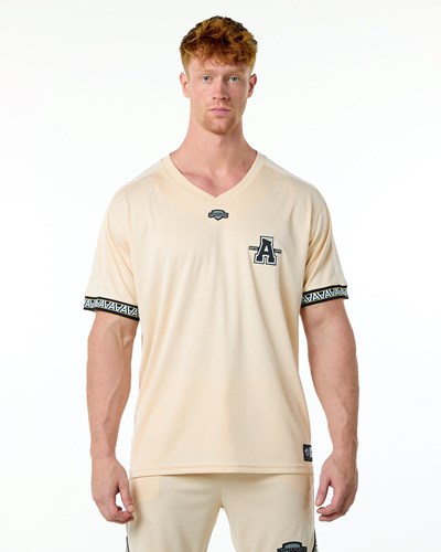 Tan Alphalete Oversized Short Sleeve Jersey | RFHYGL974