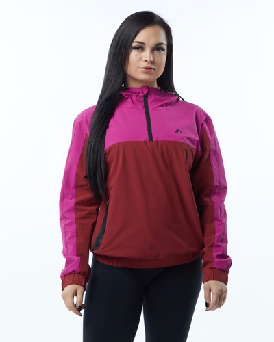 Tartan Pink Alphalete Woven Performance Jacket | LZMFIW301