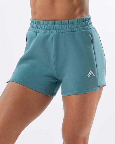 Teal Alphalete Interlock Knit 3.5" Short | QFGBOK897