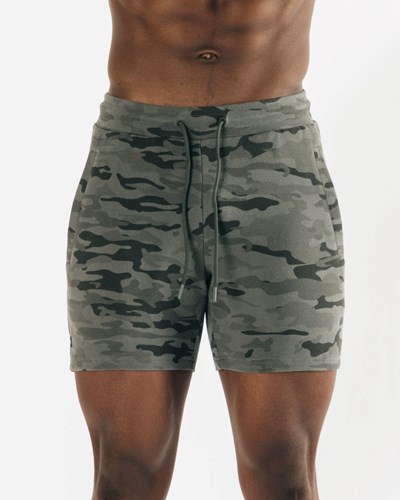 Terrain Camo Alphalete Fitted Single-Brushed 7" Short | AJYNSQ468