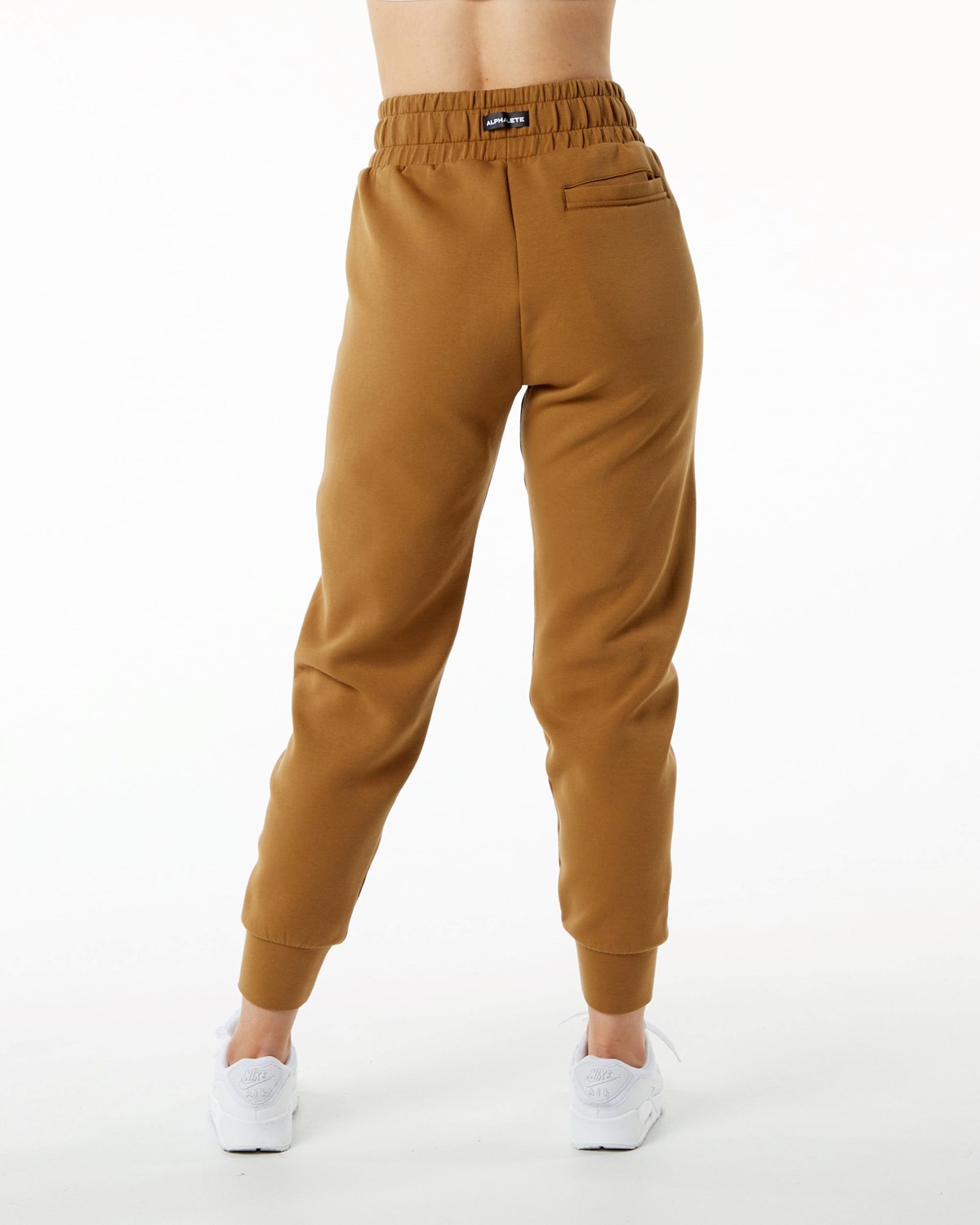 Almond Alphalete Interlock Knit Cuffed Jogger | LERICX320