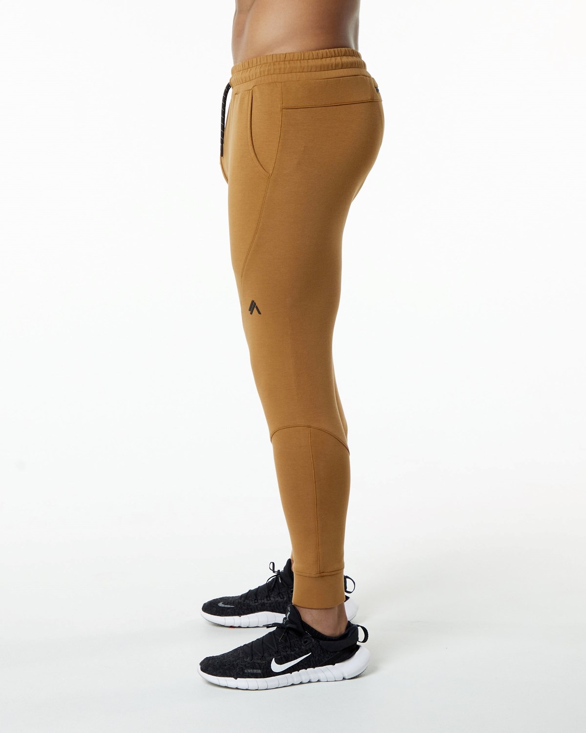 Almond Alphalete Interlock Knit Cuffed Jogger | MFXRBA509