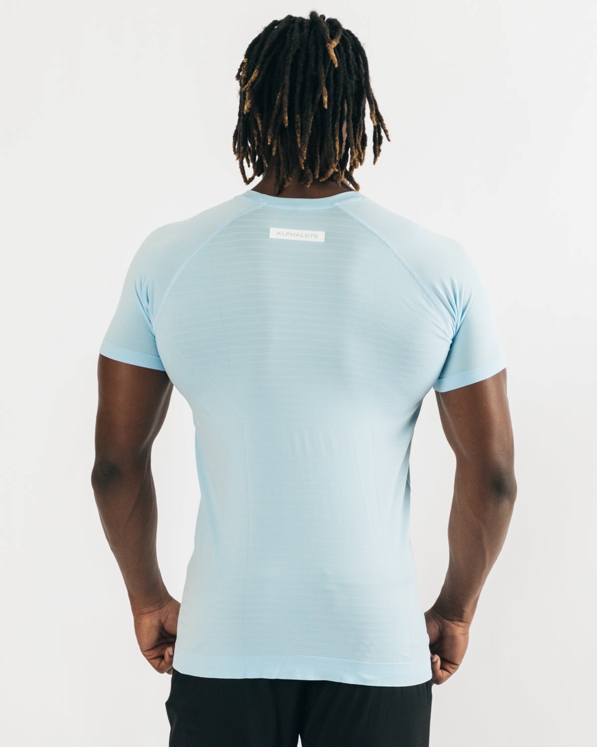 Arctic Blue Alphalete High Performance Seamless Short Sleeve Tee | BGRYKE805